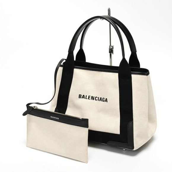 BALENCIAGA Black Leather Tote Bag - Picture 1 of 7